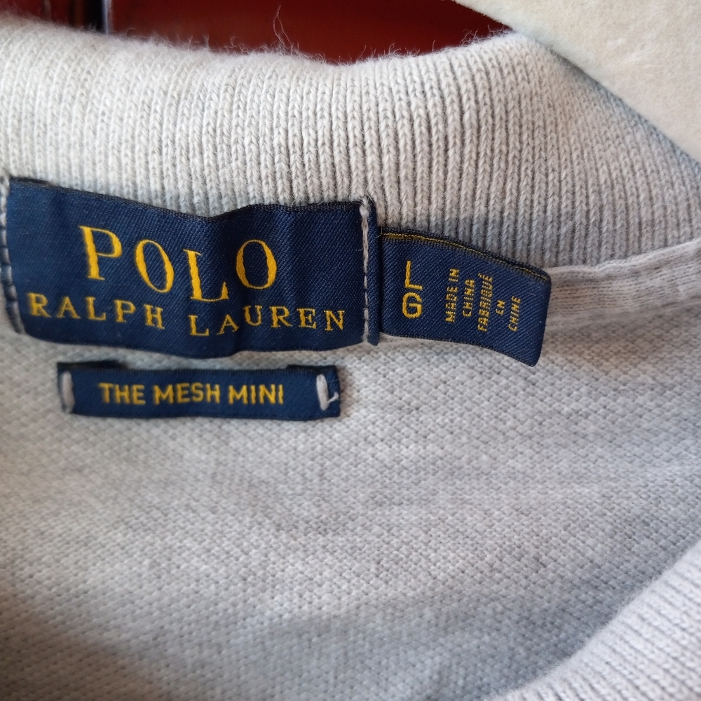 Polo Ralph Lauren Light Gray Paint Splatter Mesh Mini Dress - Picture 5 of 5